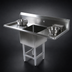 Thumbnail image #3 for John Boos Pro-Bowl 1-Compartment Sink with Left & Right 30-Inch Drainboards, 18-Inch x 18-Inch x 14-Inch Bowl