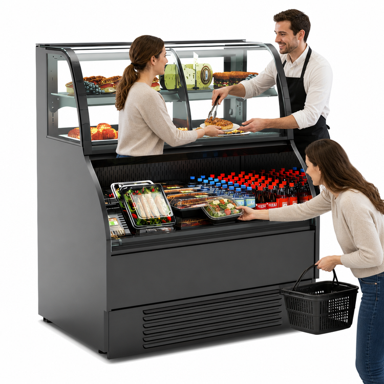 Product image #3 for Harmony 39-Inch Service/Self-Service Refrigerated Bakery Merchandiser with Curved Glass Front and Self-Contained Refrigeration