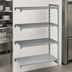 Thumbnail image #4 for Cambro Camshelving Premium 4-Tier Add-On Polymer Shelving Unit, 21 x 30 x 84 Inches, 3 Vented and 1 Solid Shelf, Speckled Gray