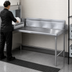 Thumbnail image #3 for Advance Tabco Straight Clean Dish Table, Right-Side Mount, 71 x 30 Inches, 10-1/2 Inch Backsplash
