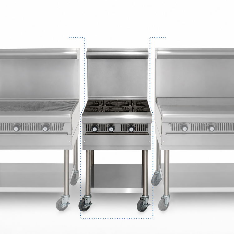 Product image #3 for Imperial Spec Series Heavy Duty 24-Inch Modular Gas Add-A-Unit Range with (2) Hot Tops