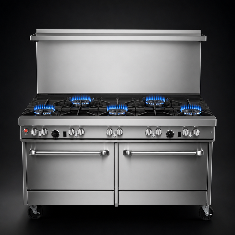 Product image #3 for Southbend Ultimate 60-Inch Gas Restaurant Range with 5 Open Burners, 24-Inch Griddle/Broiler, and 2 Standard Ovens
