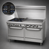 Thumbnail image #3 for Southbend S-Series 60-Inch Gas Restaurant Range with 4 Open Burners, 36-Inch Griddle, Convection Oven, and Standard Oven