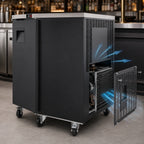 Thumbnail image #3 for Everest Refrigeration EBB23 One-Section Back Bar Refrigerator, 8.0 Cu. Ft., 23-1/2 in. W, Solid Locking Door, Black