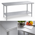 Thumbnail image #3 for Duke 72 Inch x 30 Inch Stainless Steel Top Work Table with Galvanized Undershelf