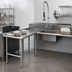 Thumbnail image #3 for John Boos Pro-Bowl L-Shaped Island Soiled Dishtable with 20