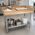 Thumbnail image #3 for BK Resources 48-Inch x 36-Inch Bakers Table with 1-3/4-Inch Hard Maple Top and Stainless Steel Undershelf