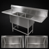 Thumbnail image #3 for John Boos Pro-Bowl 2-Compartment Sink with Left and Right Drainboards, 30