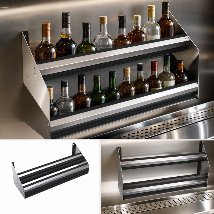Product image #3 for Royal Series Built-In Double Speed Rail, 66 Inch x 10 Inch, Stainless Steel