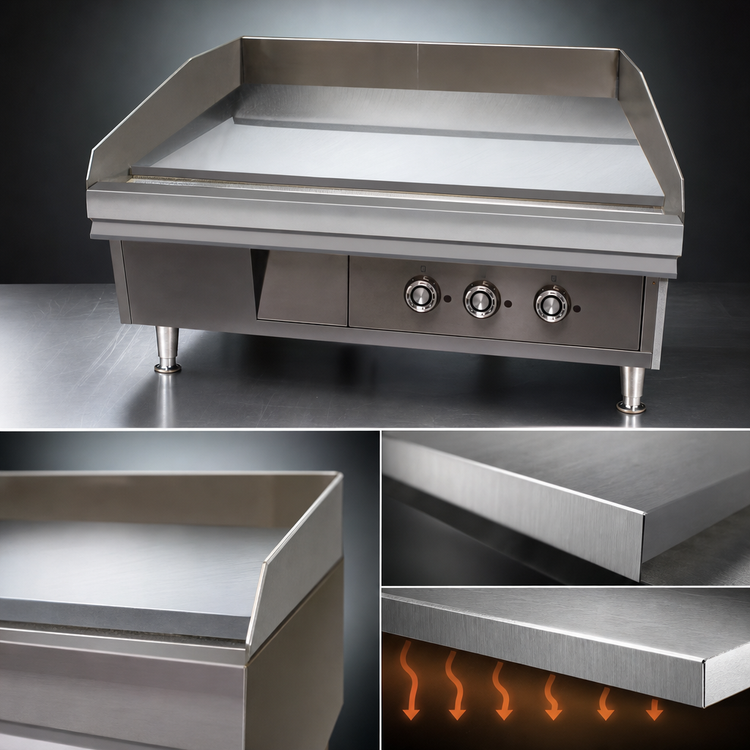 Product image #3 for Lang LG Series Heavy-Duty 48-Inch Electric Countertop Griddle with Polished Steel Plate