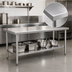 Thumbnail image #3 for Eagle Spec-Master Marine Series Stainless Steel Work Table with Adjustable Undershelf, 108 x 24 Inches