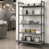Thumbnail image #3 for Cambro Camshelving Basics Plus 5-Tier Vented Stationary Polymer Shelving Starter Unit, 60 x 18 x 72 Inch, Brushed Graphite