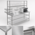 Thumbnail image #3 for Eagle Group Biscuit Workstation with Stainless Steel Top, Wire Overshelves and Undershelves