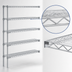 Thumbnail image #3 for Eagle Group 72-Inch W x 24-Inch D x 86-Inch H 5-Tier Add-On Wire Shelving Unit with QuadTruss®, Chrome-Plated