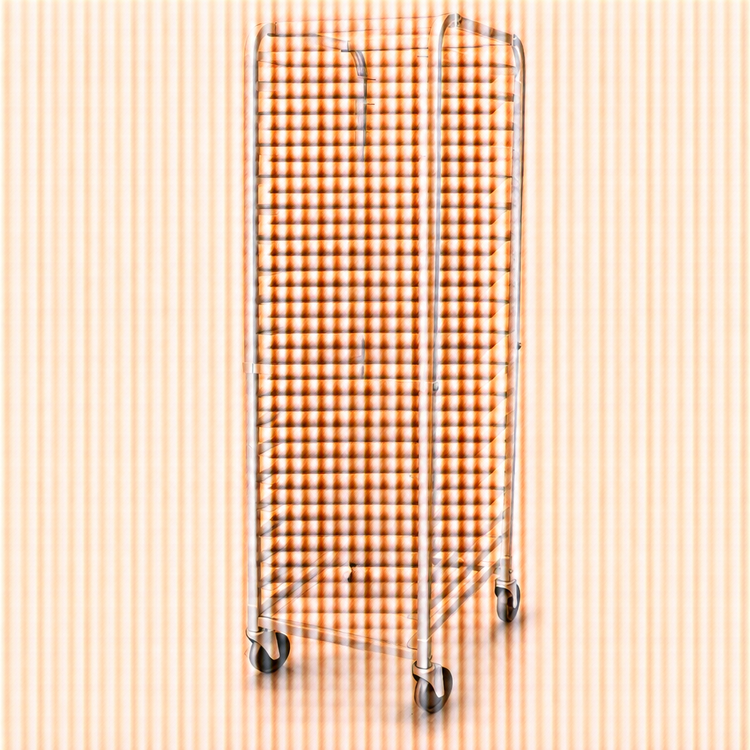 Product image #4 for 20-Tier Aluminum Mobile Bun Pan Rack with 2 Brake Wheels