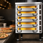 Thumbnail image #3 for PizzaMaster PM 1135ED 5-Deck Electric Pizza Deck Oven with Stand, Ceramic Clay Stones, 932°F Maximum