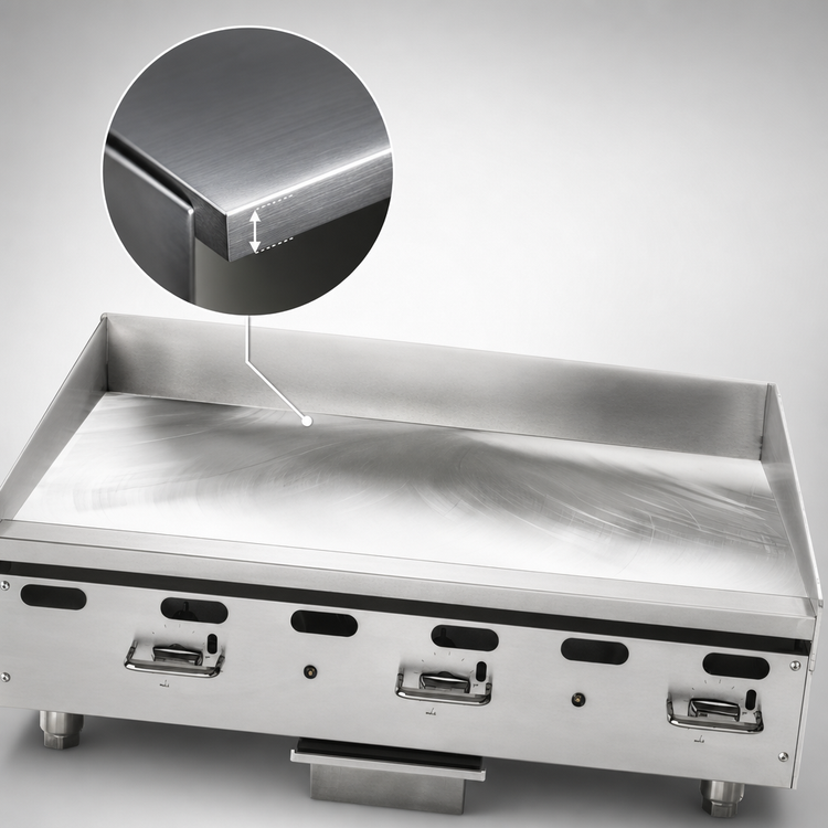 Product image #4 for Vulcan VMG36 36-Inch Heavy Duty Countertop Manual Gas Griddle with 1-Inch Polished Steel Plate