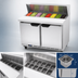 Thumbnail image #4 for Beverage-Air 36-Inch Two-Section Sandwich Prep Table Refrigerated Counter with 10-Pan Opening and 10-Inch Cutting Board