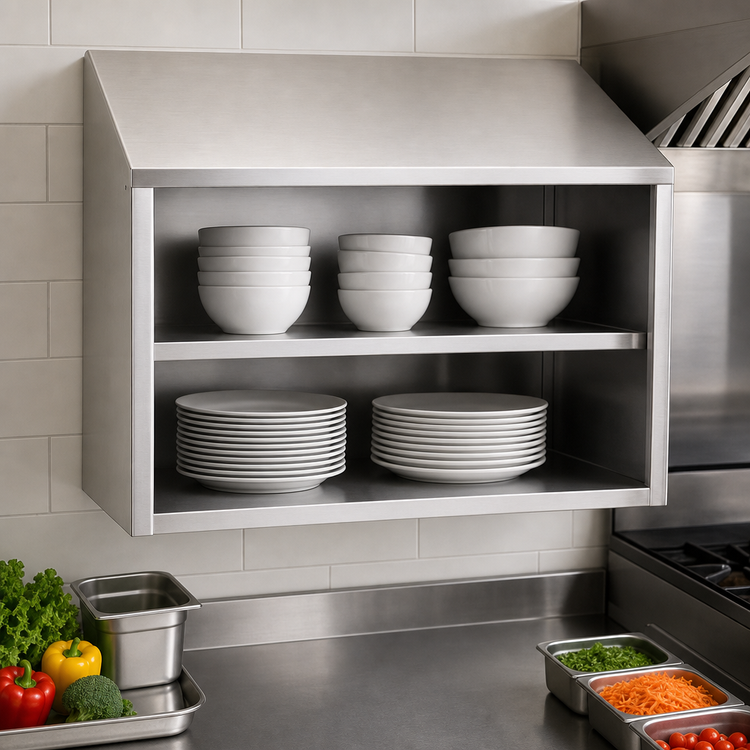 Product image #3 for Eagle Group WCO-36 Open Front Wall-Mounted Cabinet, 36 x 15 x 28 Inches, 304 Stainless Steel