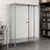Thumbnail image #3 for Eagle Group QuadTruss Stationary Chrome-Plated Wire Security Cage with Dual Locking Doors, 33-1/4 x 17-1/4 x 67 Inches
