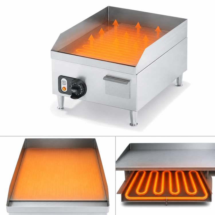 Product image #3 for Vollrath Cayenne® 14-Inch Countertop Electric Flat Top Griddle
