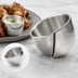 Thumbnail image #3 for American Metalcraft Hammered Double-Wall Stainless Steel Angled Sauce Cup, 2.5 oz.