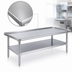 Thumbnail image #3 for Eagle Group 36-3/8 Inch Stainless Steel Top Griddle Equipment Stand with Adjustable Undershelf