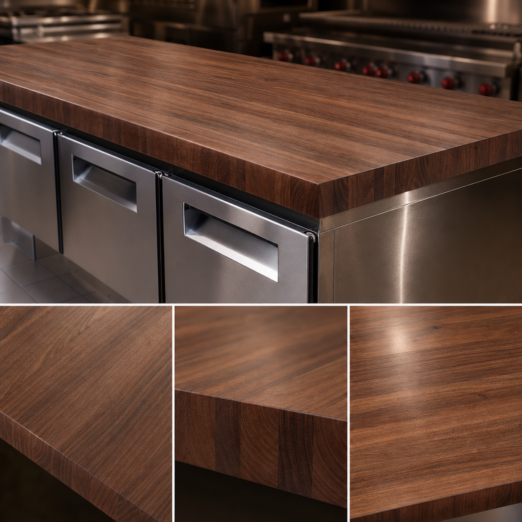 Product image #3 for 60-Inch x 36-Inch American Black Walnut Edge Grain Kitchen Countertop with Penetrating Oil Finish