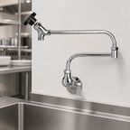 Thumbnail image #3 for Fisher 47310 Wall-Mount Pre-Rinse Faucet with 11-Inch Control Swing Spout, 13-Inch Double-Jointed Assembly and Lever Handle