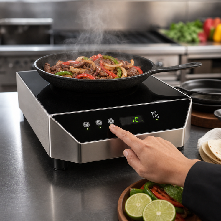 Product image #3 for CookTek FaHeater Countertop Induction Fajita Skillet Warmer, 3.5 kW, 240V