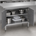 Thumbnail image #3 for John Boos 72-Inch x 30-Inch Enclosed Stainless Steel Work Table with Cabinet Base and Hinged Doors