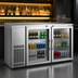 Thumbnail image #3 for BK Resources 61-Inch Stainless Steel Back Bar Refrigerator with 2 Glass Doors