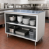 Thumbnail image #3 for Sapphire Manufacturing SMDC-2448 Open Front Stainless Steel Dish Cabinet with Adjustable Shelf, 48 x 24 x 36 Inches