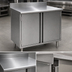 Thumbnail image #3 for Eagle Group Spec-Master Enclosed Work Table with Hinged Doors, 84 x 30 Inches, 4-1/2 Inch Backsplash