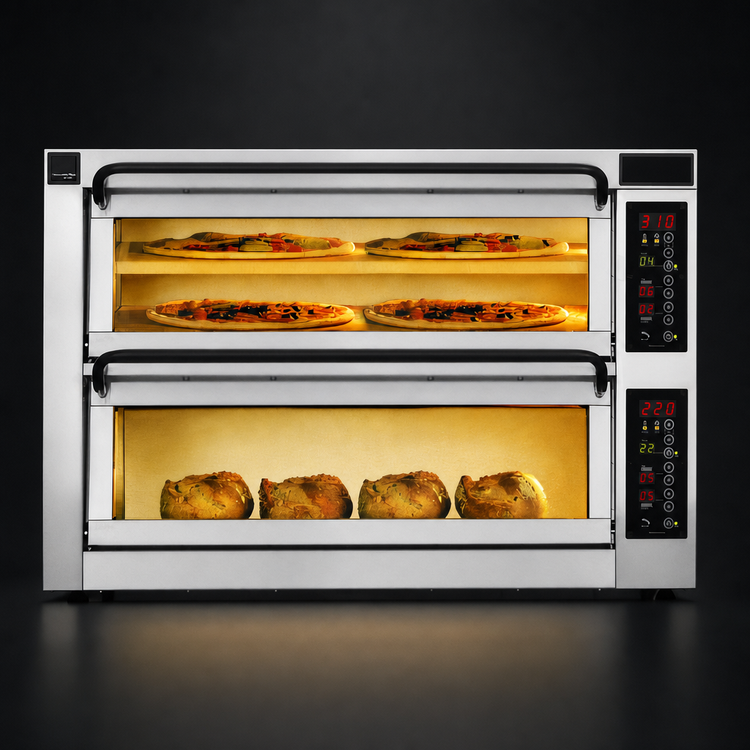 Product image #3 for PizzaMaster 400 Series Countertop Electric Pizza Oven with 2 Independent Chambers and 3 Stone Hearth Decks per Oven