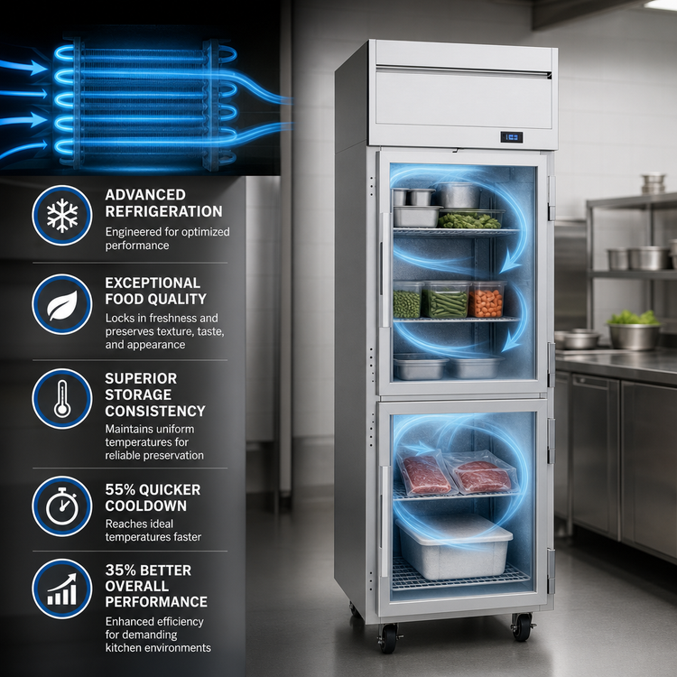 Product image #3 for Victory Elite™ VEFSA-1D-HG-HC One-Section Reach-In Half-Height Glass Door Freezer