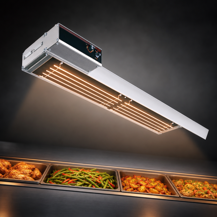 Product image #3 for Hatco Glo-Ray Infrablack 24-Inch Lighted Strip Heater, Single Housing, Aluminum, 620W