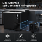 Thumbnail image #3 for Everest Refrigeration EBC37 11 Cu. Ft. Horizontal Bottle Cooler, 36-3/4" Wide, Side-Mounted R290, Black Vinyl Exterior