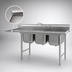 Thumbnail image #3 for Eagle Group 414 Series Three-Compartment Stainless Steel Sink with Left-Hand 24-Inch Drainboard