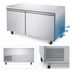 Thumbnail image #3 for Omcan 60-Inch Two-Door Undercounter Freezer, 15 Cu. Ft., Rear-Mount Self-Contained Refrigeration, Stainless Steel