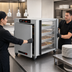 Thumbnail image #3 for Metro HotBlox Wide 8-Pan Pass-Thru Undercounter Insulated Heated Holding Cabinet, Digital Touchscreen, Solid Front/Clear Rear Doors
