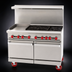 Thumbnail image #3 for American Range 48-Inch Gas Restaurant Range with 12-Inch Left Griddle, 6 Open Burners, and 2 Storage Bases