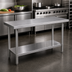 Thumbnail image #3 for MixRite 72-Inch x 24-Inch Stainless Steel Work Table with Adjustable Undershelf