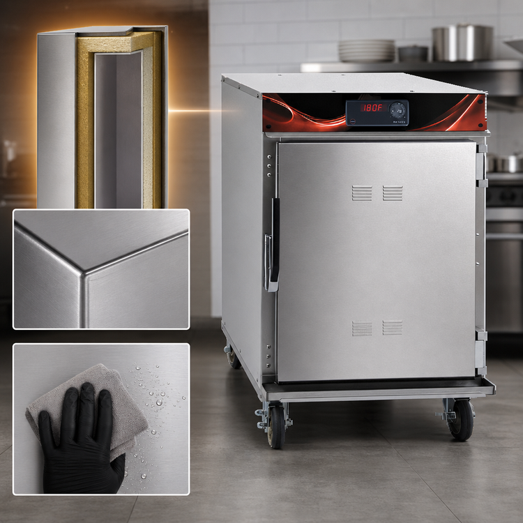 Product image #3 for Cres Cor 750-HH-SS-DX Mobile Undercounter Insulated Radiant Heated Holding Cabinet, 1 Compartment, Stainless Steel, 120V