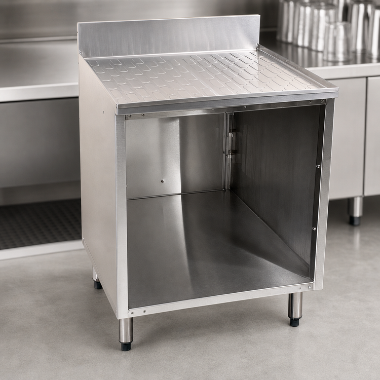 Product image #3 for CHOICE Underbar Drainboard Cabinet, Open Front, 18 Inch W x 19 Inch D