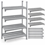 Thumbnail image #4 for Cambro Camshelving® Premium CPSK2454V4480 4-Shelf Vented Polymer Shelving Kit, 24"D x 54"W, Speckled Gray