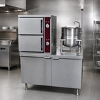 Thumbnail image #3 for Crown DCX-10-10 Two-Compartment Direct Steam Convection Steamer with 10 Gallon Kettle