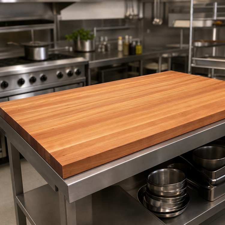 Product image #3 for Boos Block American Cherry Edge Grain Kitchen Countertop, 120 x 48 x 1-3/4 Inch, Varnique Finish