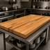 Thumbnail image #3 for Appalachian Red Oak Blended Rails Edge Grain Island Countertop, 72 x 30 x 1-1/2 Inches, Penetrating Oil Finish