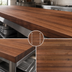 Thumbnail image #3 for John Boos Boos Block American Black Walnut Kitchen Countertop with Varnique Finish, 120 x 30 x 3 Inches